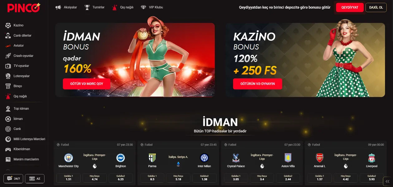 Pinco Casino giriş təhlükəsizliyi